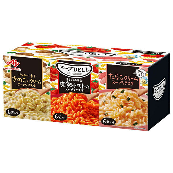 Ajinomoto Knorr Soup DELI Tomato/Mushroom/Cod roe 18 bags x 1 box [Shipped in Japan]