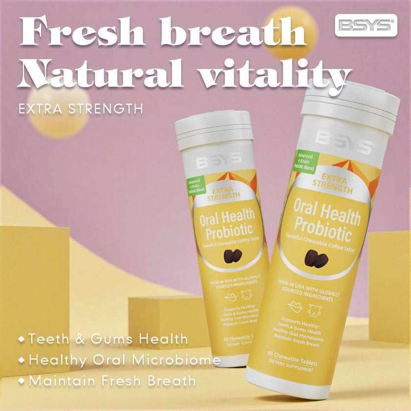BSYS Coffee Lovers Meet Your New Obsession Oral Probiotic Chews That TASTE LIKE COFFEE  High-quality Supplements For Your Mouth No Gross Aftertaste, Just That Rich, Roasty Vibe. Game Changer