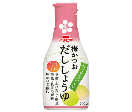 [11/25~ 10% off all products!!] Ichibiki Tabletop Soy Sauce, Plum and Bonito Dashi Soy Sauce, 200ml PET Bottle x 8