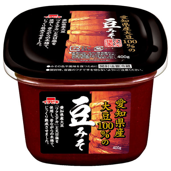 Ichibiki Miso Made with 100% Aichi-Grown Soybeans 400g x 6【Ships from Japan】