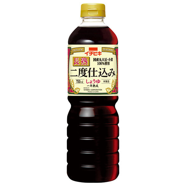 [11/25~ 10% off all products!!] Ichibiki Cho-Aged Twice-Prepared Soy Sauce 750ml PET Bottle x 8 