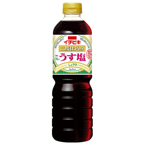 [11/25~ 10% off all products!!] Ichibiki Twice-brewed Lightly Salted Soy Sauce 750ml PET Bottle x 8 