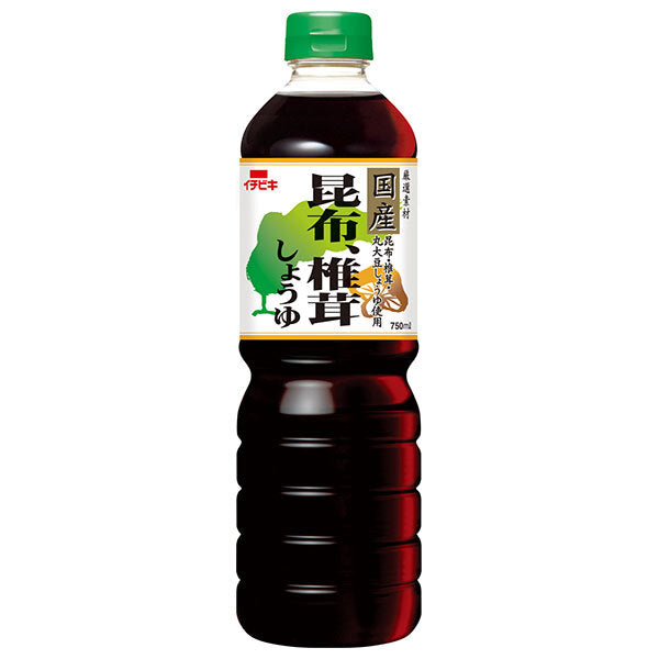 [11/25~ 10% off all products!!] Ichibiki Kombu and Shiitake Soy Sauce 750ml PET Bottle x 8 