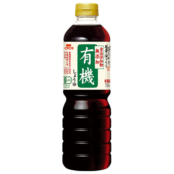 Sauce soja biologique sans additif Ichibiki Bouteilles en plastique de 750 ml x 8 pièces