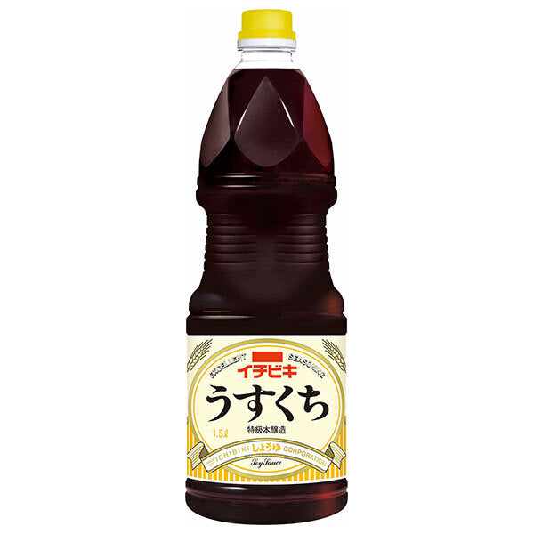 イチビキ うすくちしょうゆ グリップパック 1500mlペットボトル×6本入【日本出荷】