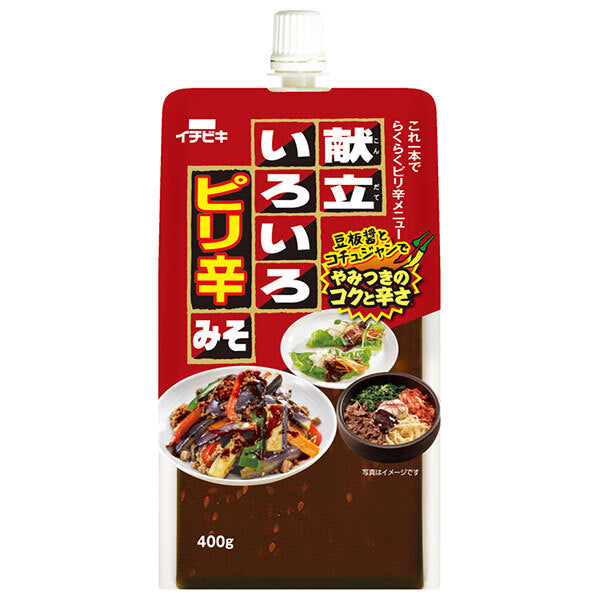 イチビキ 献立いろいろみそ ピリ辛みそ 400g×12本入【日本出荷】