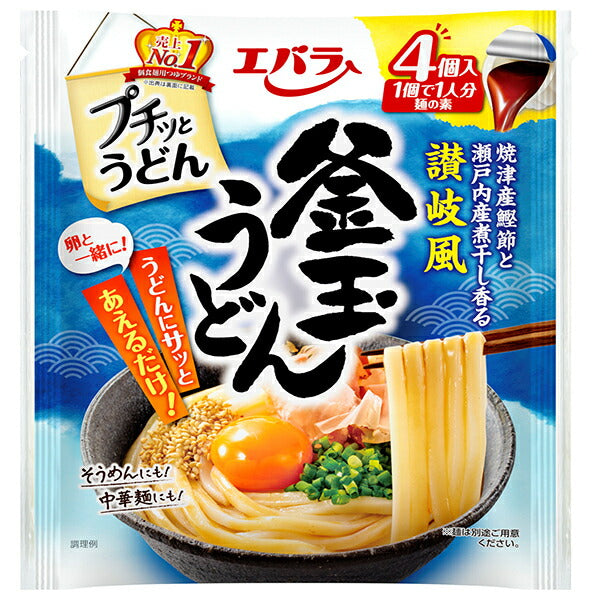 Ebara Foods Petitto Udon Kamatama Udon 92g (23g x 4 pieces) x 12 bags 