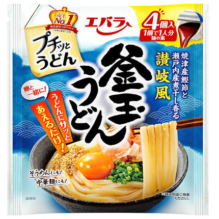 Ebara Foods Petitto Udon Kamatama Udon 92g (23g x 4 pieces) x 12 bags 