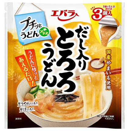 Ebara Foods Petitto Udon Plus Dashi-Flavored Tororo 126g (42g x 3) x 12 Bags 