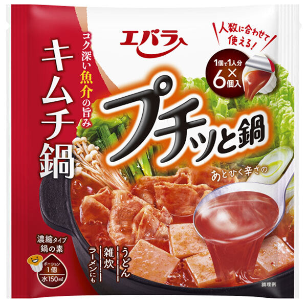 Ebara Foods Petit Nabe Kimchi Nabe 23g x 6 sachets x 12 sachets 