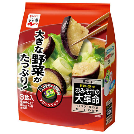 Nagatanien Miso Soup Revolution Vegetable Lively Part 1 60.6g x 5 bags [Shipped in Japan]
