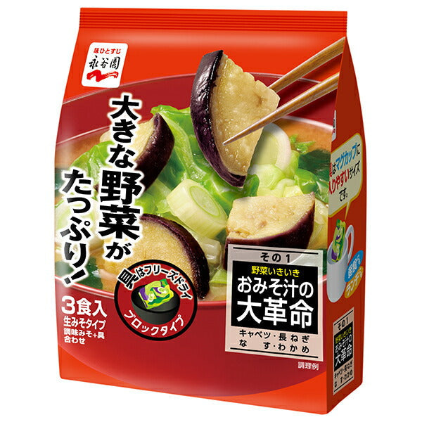 Nagatanien Miso Soup Revolution Légumes Animés Partie 1 60,6 g x 5 sachets 