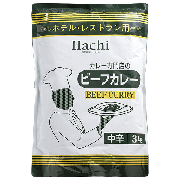 Hachi Foods Curry de bœuf pour hôtels et restaurants moyen épicé 3 kg x 4 sacs 