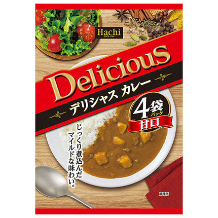 [11/25~ 10% OFF all products!!] Hachi Foods Delicious Curry Mild (170g x 4 bags) x 12 pieces