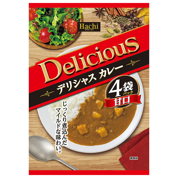 Hachi Foods Delicious Curry Sweet (170g x 4 bags) x 12 pieces [Shipped in Japan]