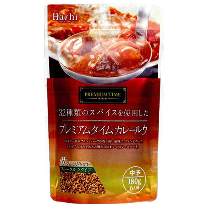 Hachi Foods Premium Time Curry Roux Medium Spicy 180g x 12 pieces [Shipped in Japan]