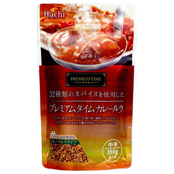 Hachi Foods Premium Time Curry Roux Medium Spicy 180g x 12 pieces [Shipped in Japan]