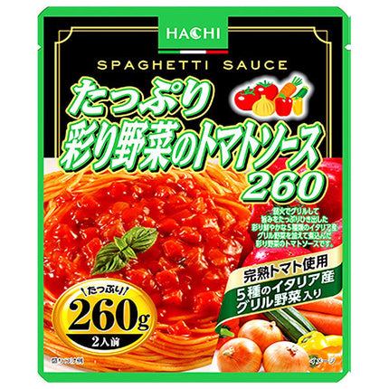 Hachi Foods Beaucoup de sauce tomate aux légumes colorés 260 260 g x 24 (12 x 2) pièces 