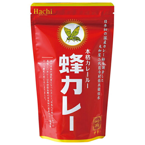 Hachi Foods Bee Curry Curry Roux Moyen Épicé 180g x 12 pièces 