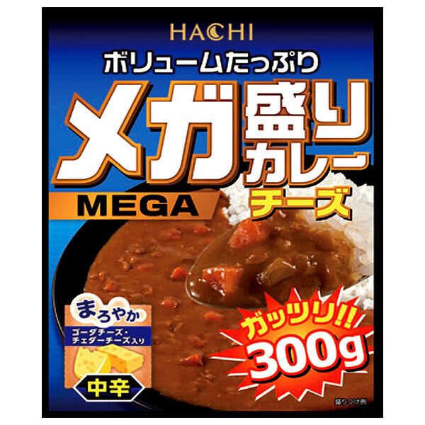 Hachi Foods Mega Curry Cheese Medium Spicy 300g x 22 pieces [Shipped in Japan]