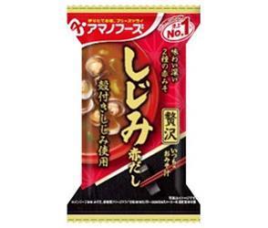 Amano Foods Freeze Dry Usual Miso Soup Luxury Shijimi (Red Dashi) 10 servings x 6 boxes [Shipped in Japan]