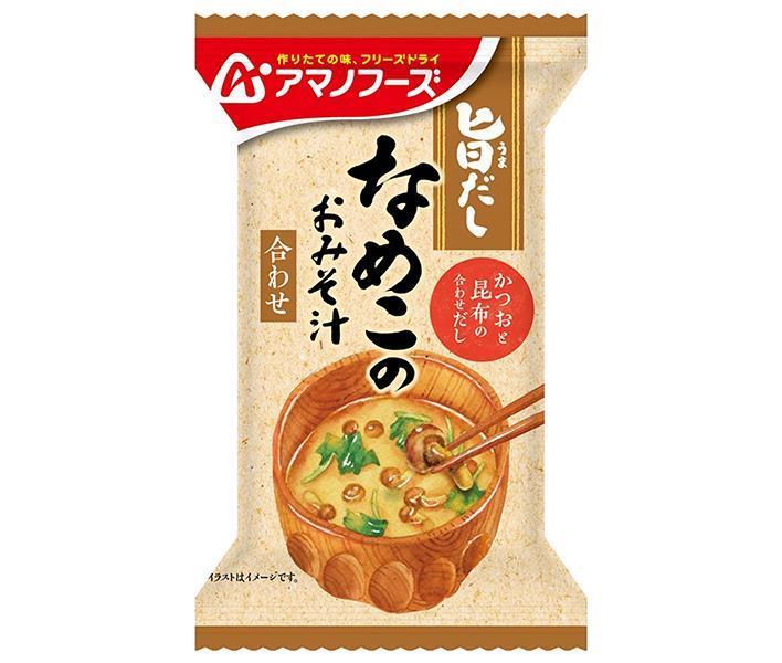 Amano Foods Freeze Dried Umami Dashi Nameko Miso Soup (Mixed) 10 servings x 6 boxes [Shipped in Japan]