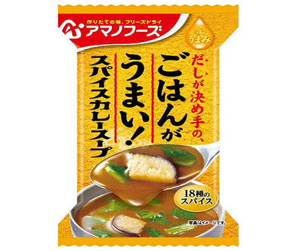 アマノフーズ フリーズドライ Theうまみ ごはんがうまい! スパイスカレースープ 10食×6箱入【日本出荷】