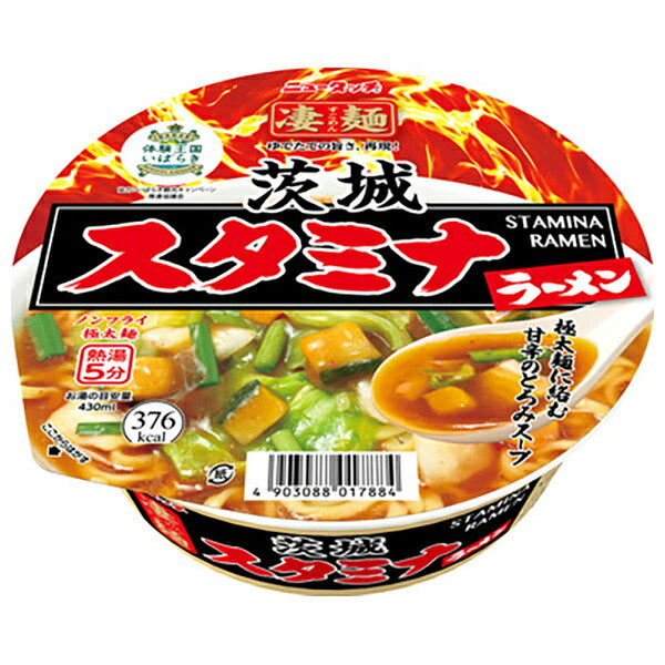 ヤマダイ ニュータッチ 凄麺 茨城スタミナラーメン 115g×12個入【日本出荷】