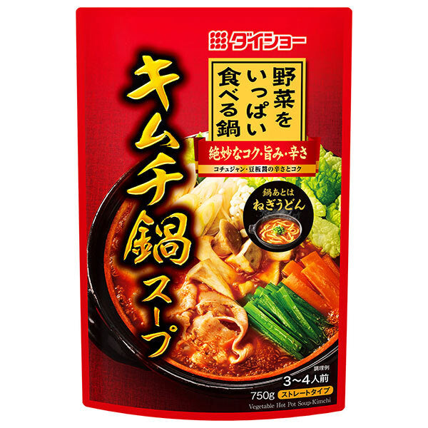 Daisho Vegetable-filled hotpot kimchi hotpot soup 750g x 10 bags [shipped in Japan]