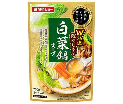 Daisho Hotpot pour manger beaucoup de légumes Soupe de potée au chou chinois 750g x 10 sachets 