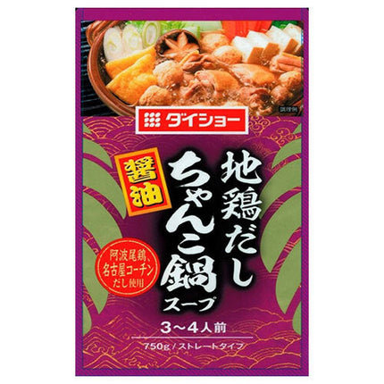 Daisho Free Range Chicken Dashi Chanko Nabe Soup Soy Sauce 750g x 10 bags [Shipped in Japan]
