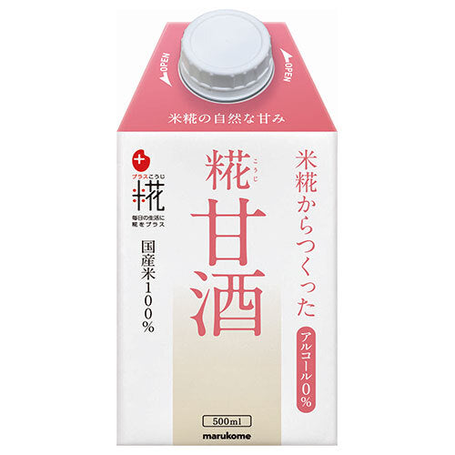 Marukome Plus Koji Koji Amazake LL made from rice koji 500ml paper pack x 12 bottles [shipped in Japan]