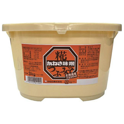 Marukome Kanesa Koji Tsubu Miso (1kg x 3) x 4 pieces [Shipped in Japan]