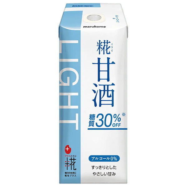 Marukome Plus Koji Koji Amazake LL 30% off carbohydrates 165ml paper pack x 12 bottles [shipped in Japan]