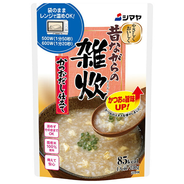 Shimaya Traditional rice porridge made with bonito stock Retort 230g x 10 bags [Shipped in Japan]