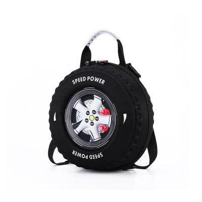 Kid's Small Schoolbag Personalized Creative 3D Cartoon Tire Kindergarten Backpack