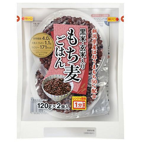 Echigo Seika Black Rice with Brown Rice Mochi Barley Rice 240g (120g x 2 meals) x 6 pieces
