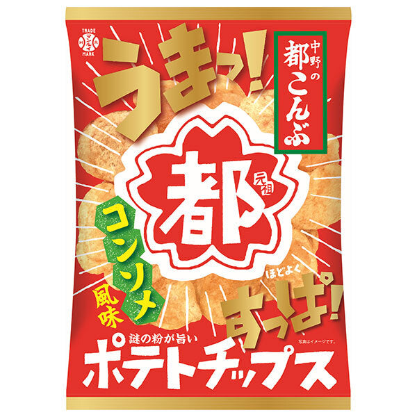 Idea Package Miyako Konbu Potato Chips Consomme Flavor 90g x 5 bags [Shipped in Japan]