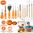 13Pcs Halloween Pumpkin Carving Kit Stainless Steel Carving Kit Pumpkin Sculpting Cutting Kit Halloween Decorative Tools