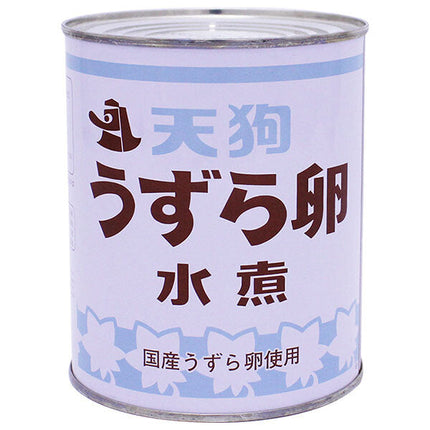 Tengu Canned Quail Eggs Boiled in Water Made in Japan JAS No. 2 Can 430g x 12 Cans 