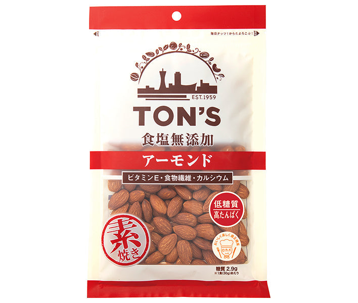 東洋ナッツ トン 食塩無添加 アーモンド 大 190g×10袋入【日本出荷】