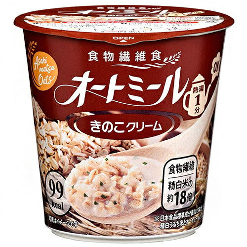 Asahimatsu Oatmeal Mushroom Cream 24.2g x 6 pieces [Shipped in Japan]