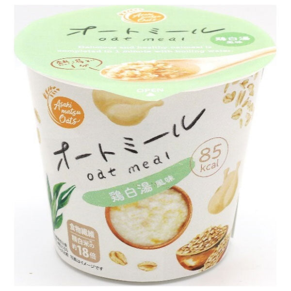 Asahimatsu oatmeal chicken hot water flavor 27g x 6 pieces [shipped in Japan]