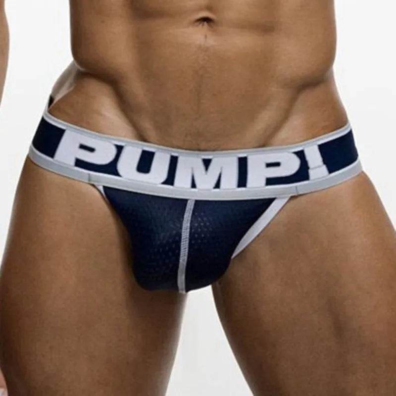 PUMPI Mesh Thong Panties underwear Porn Pant men Low Waist