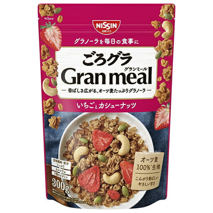 Nissin Cisco Gorogura Gran meal Strawberry and cashew nuts 300g x 8 bags [shipped in Japan]