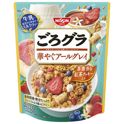 Nissin Cisco Gorogura Hanayagu Earl Gray 280g x 8 bags [shipped in Japan]