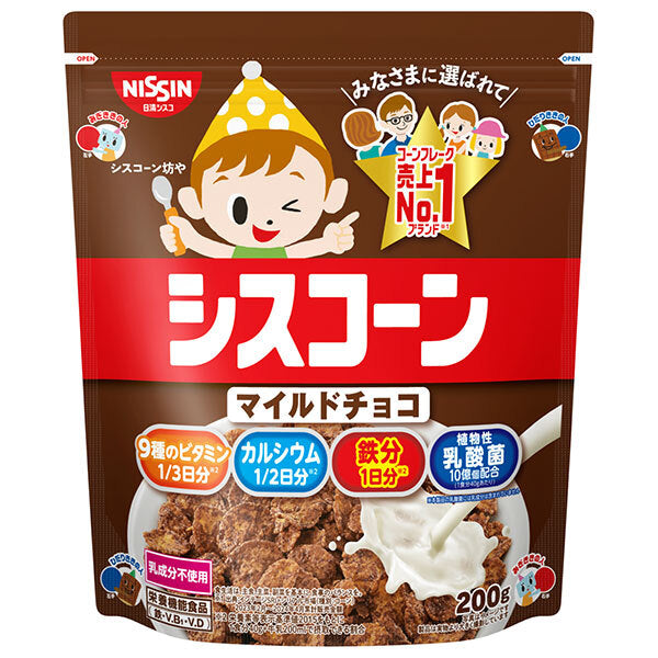 日清シスコ シスコーン マイルドチョコ 200g×8袋入【日本出荷】
