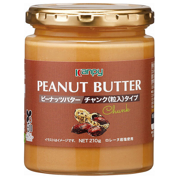 Campy peanut butter chunk type (using Lorraine rock salt) 210g jar x 6 pieces [shipped in Japan]