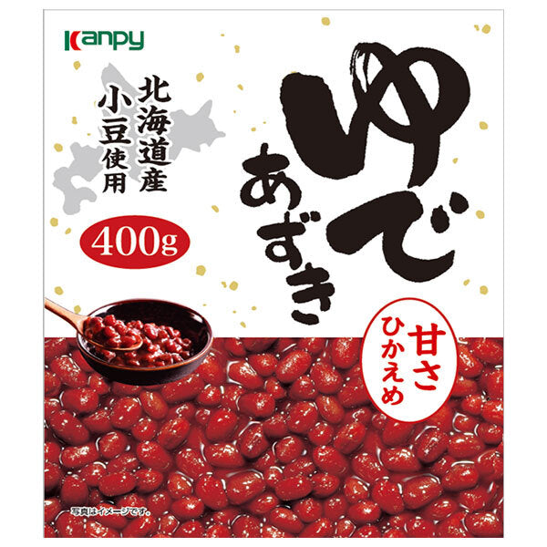 Kanpy Hokkaido Boiled Azuki Beans - Lightly Sweetened, 400g x 12 Bags [Ships from Japan]