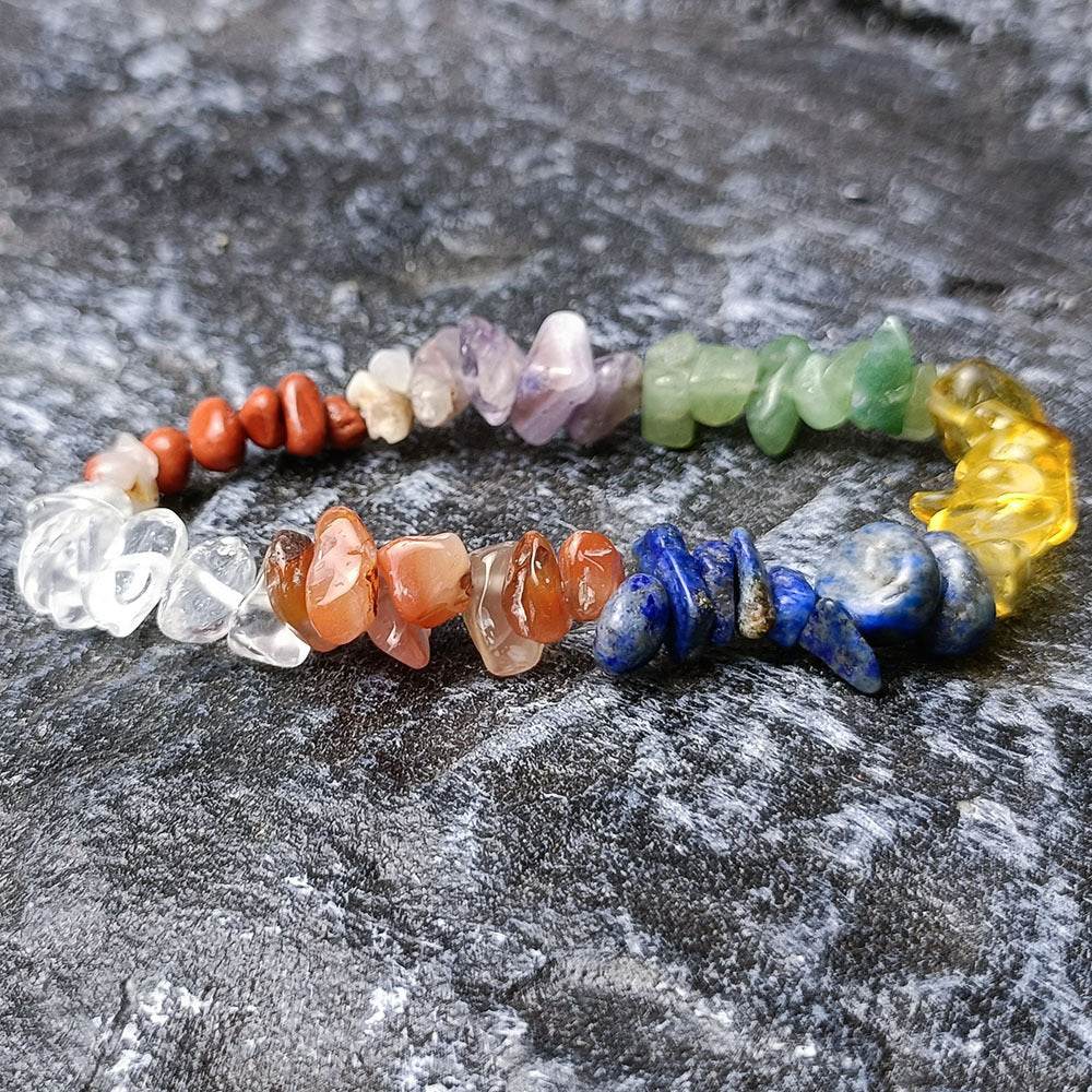 Crystal Jade Chakra Combination Set Love Hexagon Pillar 4pcs Jewelry set